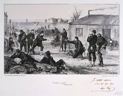 Pendant la garde, Assedio di Parigi, Guerra franco-prussiana, novembre 1870 1872 da Auguste Bry