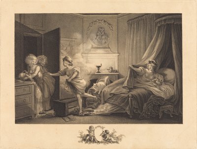 Ma chemise brûle da Auguste Claude Simon Legrand after Jean Honoré Fragonard