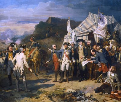 Assedio di Yorktown, 1781 c1836 da Louis Charles Auguste Couder