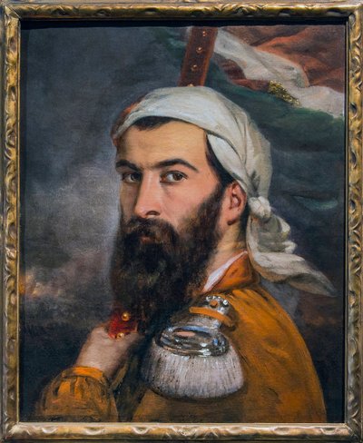 Giuseppe Garibaldi dopo la battaglia di Morazzone 1848 - Dipinto di Auguste Estienne (1807-1882) Parigi - Museo dell