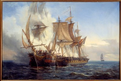 Battaglia tra la Bellona e Lord Nelson da Auguste Etienne Francois Mayer
