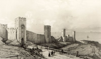 Le mura di Wisby, Isola di Gothland da Auguste Etienne Francois Mayer