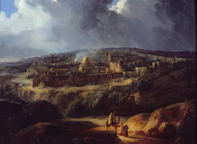 Veduta di Gerusalemme, presa dalla valle di Giosafat da Auguste Forbin