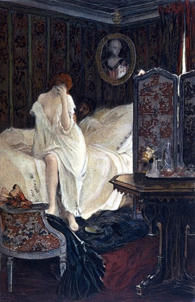 La donna adultera. Illustrazione di Auguste François Gorguet (1862-1927) per "Il giglio rosso" di Anatole France da Auguste Francois Gorguet