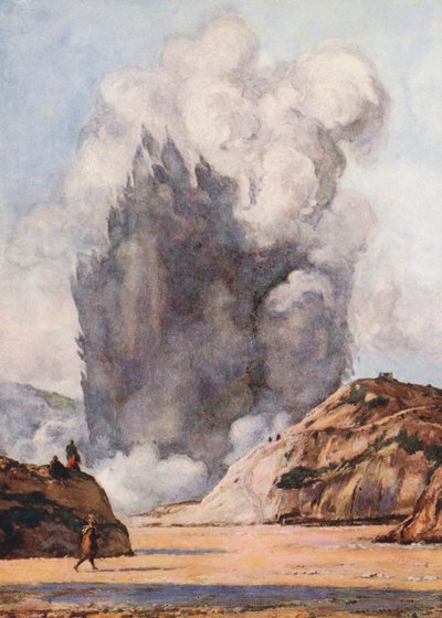 Il Geyser Nero, Nuova Zelanda da Auguste Gerardin