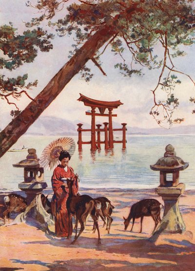 Il Torii di Miyajima, Giappone da Auguste Gerardin