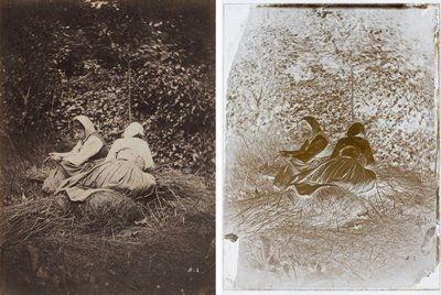 Due ragazze contadine sedute da Auguste Giraudon