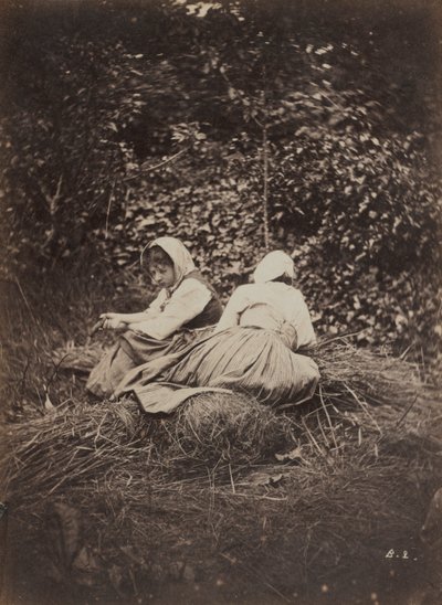 Due ragazze contadine sedute da Auguste Giraudon