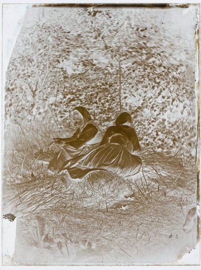 Due contadine sedute da Auguste Giraudon