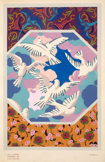 Motivi decorativi Tavola 13, 1922 da Auguste H. Thomas
