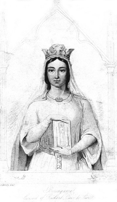 Berengaria di Navarra c1164-1230, Regina consorte di Re Riccardo I 1157-1199, 1844 da Auguste Hervieu