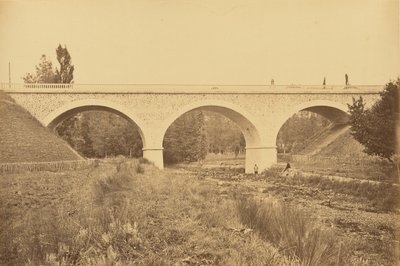 Viadotto sul Reno, vicino a Pradines da Auguste Hippolyte Collard