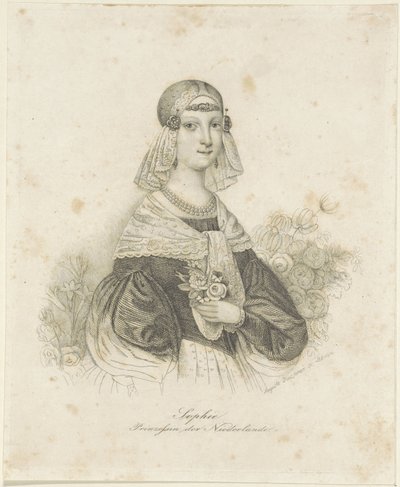 Ritratto di Sofia, principessa dei Paesi Bassi da Auguste Hüssener