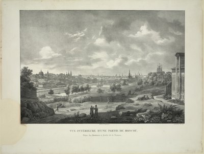 Sul fiume Yauza a Mosca, c. 1830 da Auguste Jean Baptiste Antoine Cadolle