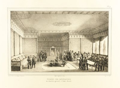 Firma del trattato di Adrianopoli al vecchio palazzo di Edirne, 1834 da Auguste Joseph Desarnod