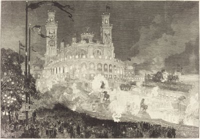 14 Luglio. Illuminazione del Palazzo del Trocadéro da Auguste Lepere