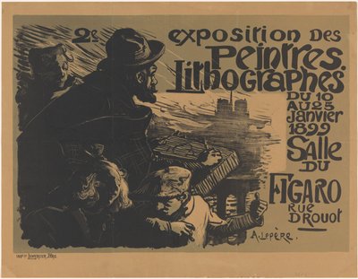 Manifesto per la seconda mostra dei pittori litografi (2e exposition des peintres lithographes) da Auguste Lepere