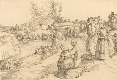 Sepoltura nella palude della Vandea da Auguste Lepere