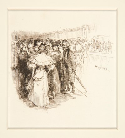 Folla alla biglietteria (?) da Auguste Lepere