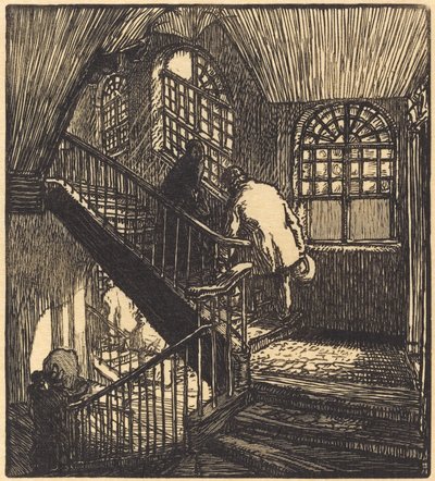 Scala della casa dove era il Chateau Rouge, pubblicato 1901 da Auguste Lepere