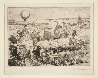 Il pallone che cade, a Pré-Saint-Gervais da Auguste Lepere