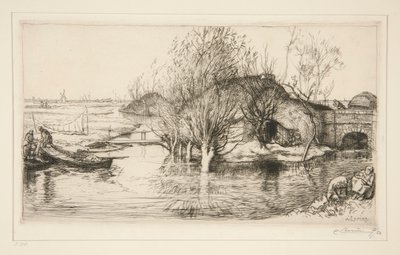 La masure inondée (Vendée) da Auguste Lepere