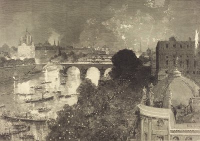 Il 14 luglio. Illuminazione della Senna dal Pont Neuf al Pont au Change, 1882 da Auguste Lepere
