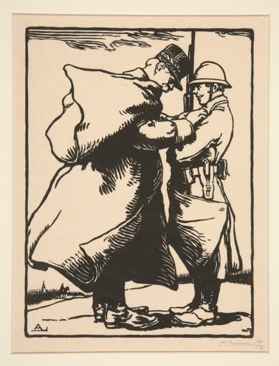 Il Generale Joffre decora, dalla Guerra del 1914, prima serie, n. 12 da Auguste Lepere