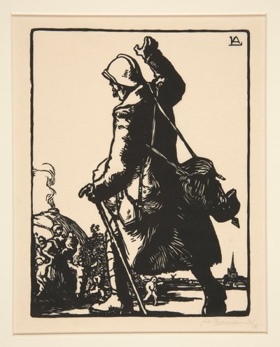 Le permissionnaire, da La Guerre de 1914, prima serie, n.16 da Auguste Lepere