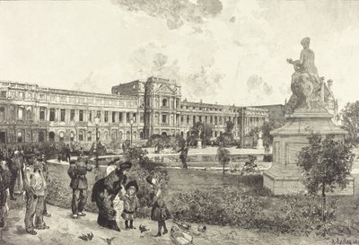 Le rovine del Palazzo delle Tuileries prima della loro demolizione da Auguste Lepere