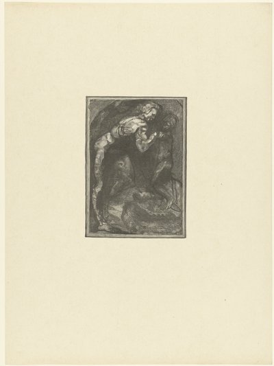 Michelangelo scolpisce uno schiavo da Auguste Lepere