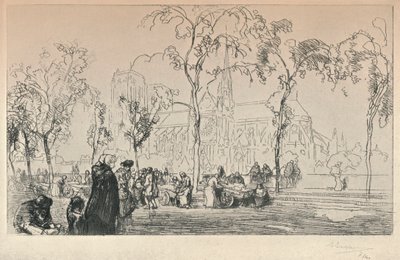Notre Dame vista dal Quai Montebello, 1915 da Auguste Louis Lepère