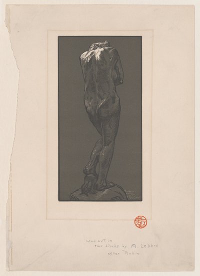 Statua nuda vista da dietro, ca. 1902 da Auguste Lepere