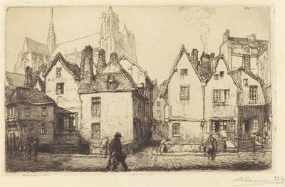 Vecchie case ad Amiens da Auguste Lepere