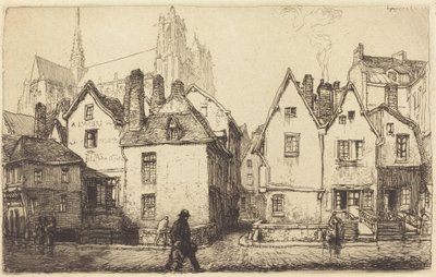 Vecchie case ad Amiens da Auguste Lepere