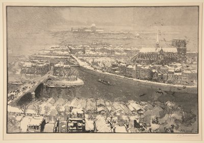 Parigi sotto la neve, vista dall