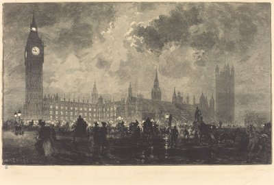 Il Parlamento alle 9 di Sera - Londra da Auguste Lepere