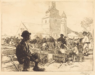 Mercato del pollame a St.-Jean-de-Mont da Auguste Lepere
