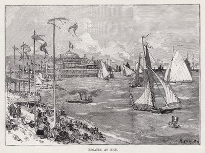 Regata a Nizza (incisione) da Auguste Lepere