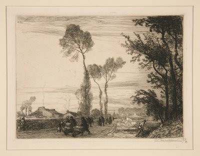 Ritorno dal mercato (Saint-Jean-de-Monts) da Auguste Lepere