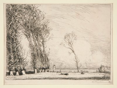 Rideau de peupliers (Vendée) da Auguste Lepere