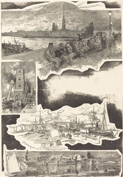 Rouen, 1888 da Auguste Lepere