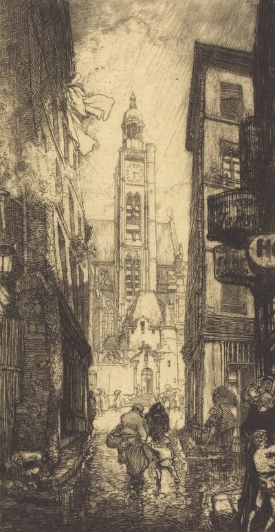 Rue de la Montagne-Sainte-Genevieve, Parigi da Auguste Lepere