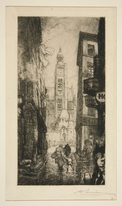 Rue de la Montagne Sainte-Geneviève, Parigi da Auguste Lepere