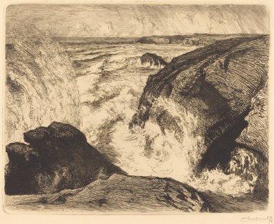 Alta marea, rocce di Sion, Vandea da Auguste Lepere