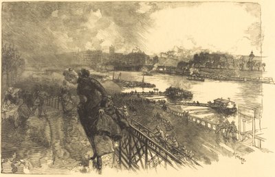 La Senna vicino al Ponte di Austerlitz da Auguste Lepere