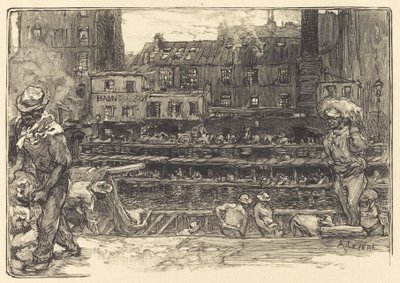 Scarico, Canal St. Martin, 1890 da Auguste Lepere