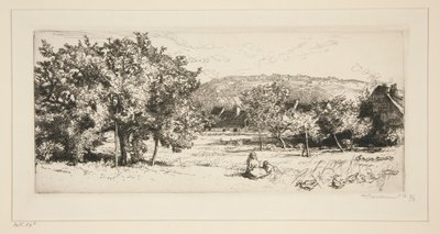 Villaggio di Villeneuve-sur-Bellot (Seine-et-Marne) da Auguste Lepere