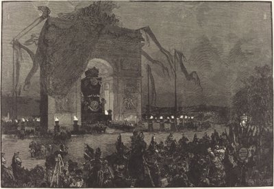 Funerali di Victor Hugo. La veglia da Auguste Lepère after Henri Louis Scott