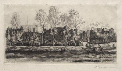 Amiens, le rive della Somme da Auguste Louis Lepère